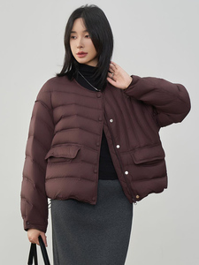 现货2025年冬季新款90白鸭绒休闲风冬季羽绒服女短款图片