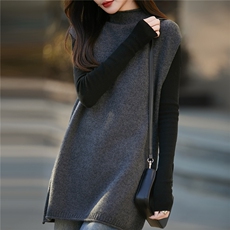 2025年秋季时尚百搭通勤简约休闲加厚羊毛针织马甲，女装马甲，唯若美羊绒