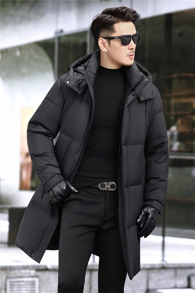 2025新款中长款中年羽绒服男士加厚90绒子中老年宽松休闲羽绒服,男装羽绒服,钱塘723
