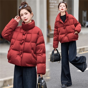 2025冬装新款简约时尚立领90白鸭绒羽绒服