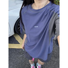网图夏季轻薄透气凉感冰丝t恤速干短袖男女户外骑行半袖特P35，男装T恤，电商C306-1