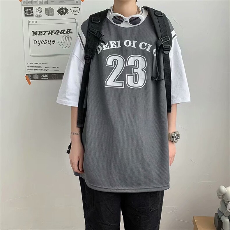 篮球衣服男短袖新款夏假两件运动上衣潮t恤ins原宿港风T614-P26,男装T恤,星座512-2