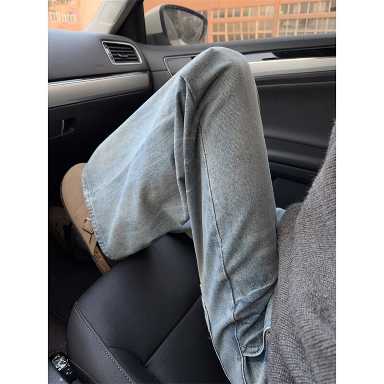 B221美式ins高街暗黑重工艺宽松直筒牛仔裤LK24423-特P45控78,男装牛仔裤,电商B221