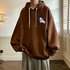 纯棉连帽卫衣男大码运动帽衫宽松薄WY2262-P35加绒款-P40，男装卫衣，电商A040
