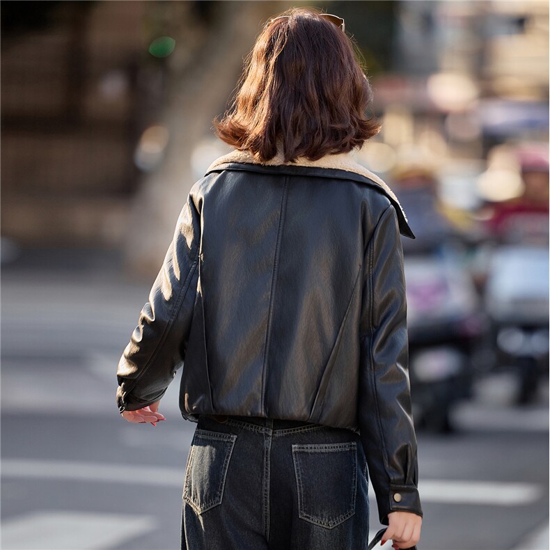 【冬季新款】大量现货大毛领金属丝皮90绒短款皮羽绒服外套,女装皮衣,魅衣本色