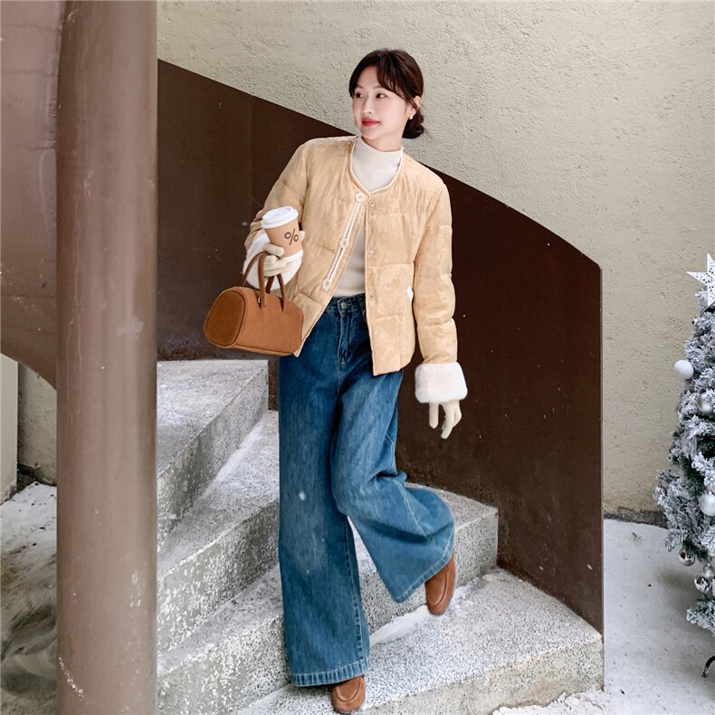 2025年冬季新中式羽绒服短款50白鸭绒RF2C290-6898#-P295-K399,女装羽绒服,蝶眷