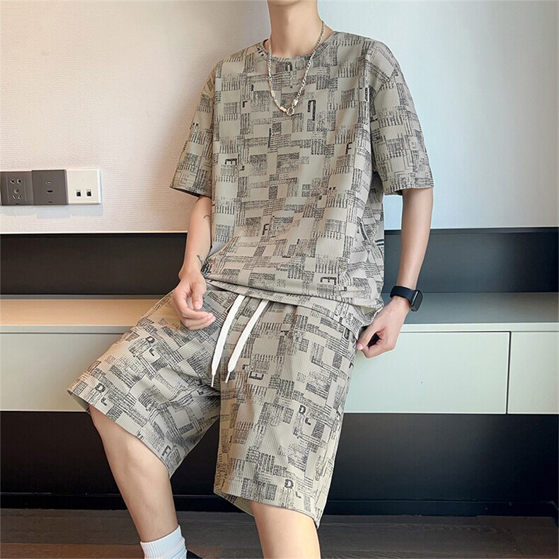 35526-P50大码控69大码夏季男士休闲套装,男装休闲套装,星座209