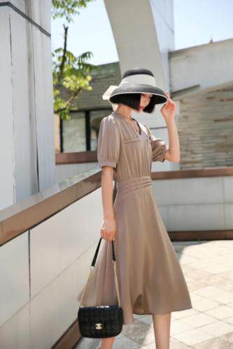 醋酸连衣裙，女装连衣裙，SUKEYI 舒可衣