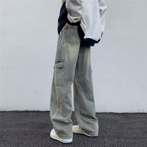 高街街头hiphop潮流设计工装牛仔裤百搭休闲裤N820-P50图片