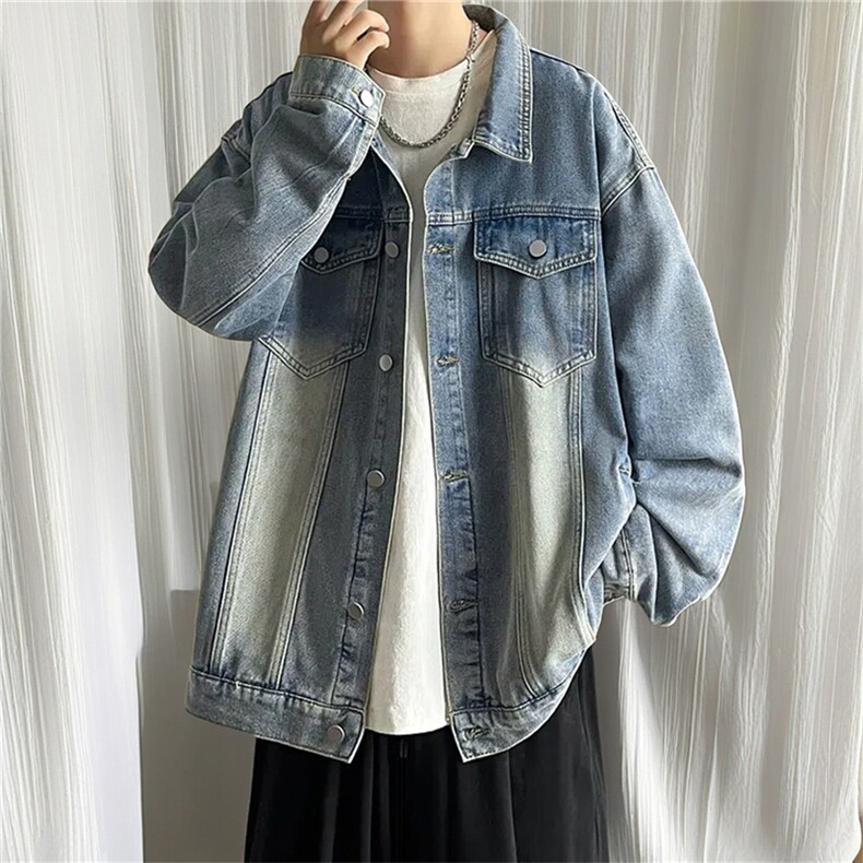 数据泥黄牛仔百搭外套高街显瘦大口袋牛仔外套NZWT001P65，男装工装外套，电商A128