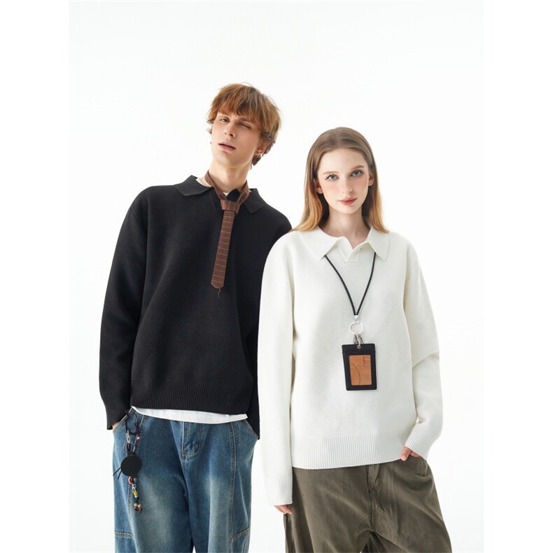 XZ707-1-MY7259-P55polo衫领毛衣针织衫，男装针织衫/毛衣，星座707-1