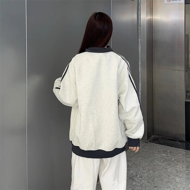 抖音得物高品质美式高街重磅结构设计拼接织带立领卫衣外套CM42,男装卫衣,电商A486