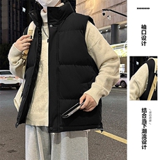 加绒加厚男立领棉马甲棉袄面包服保暖背心大码M-5XLMJ908P40，男装背心/马甲，星座1013-1