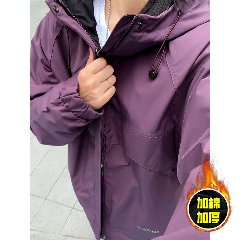 现货5W件冬季三防美式boxy解构连帽雪山冲锋衣棉衣男女棉服厚外套图片