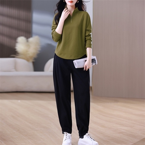 休闲运动服套装女2025新款春秋装时尚套装韩版宽松显瘦卫衣两件套图片