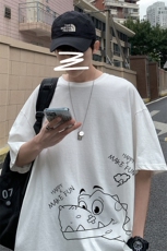 DX17136-P20纯棉短袖t恤男大码半袖打底衫宽松体恤衫港风，男装T恤，电商A040