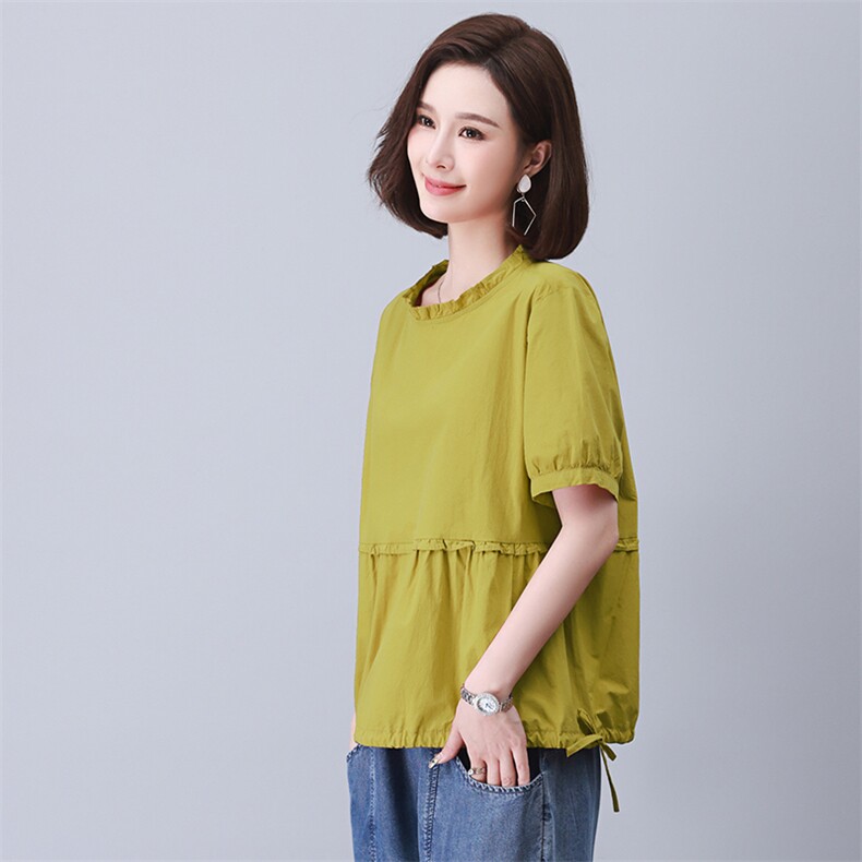 时尚宽松显瘦短袖T恤女夏季新款韩版百搭休闲上衣潮,女装T恤,悦见她
