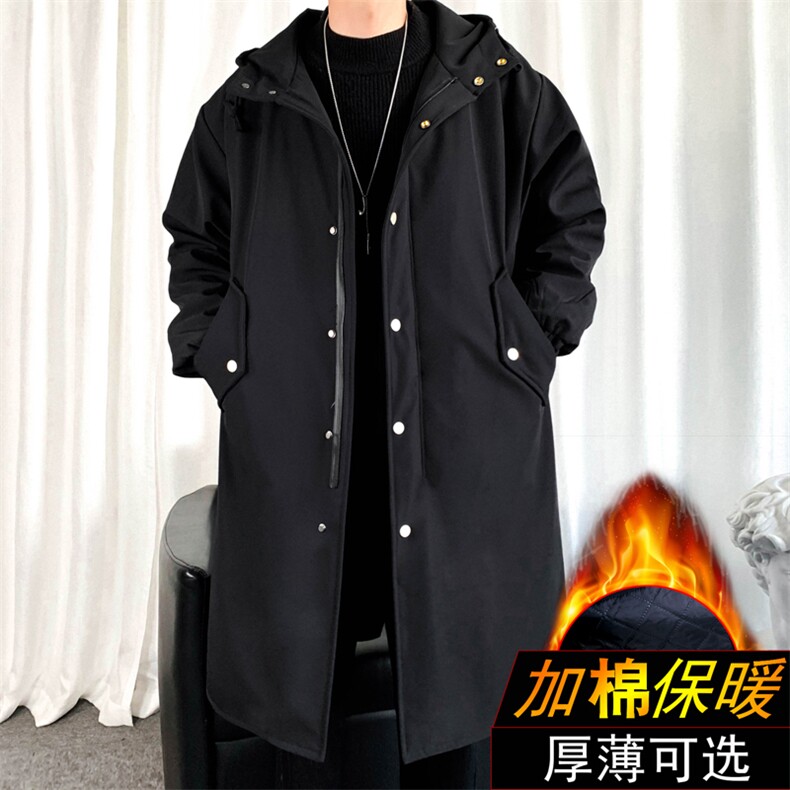 风衣男中长款大衣男加绒棉衣男F174薄P90加棉P100特价爆景三,男装风衣,星座401