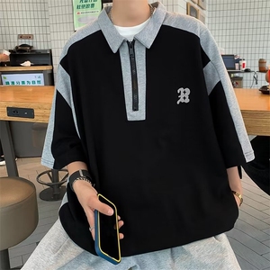 polo衫短袖男日系复古半袖t恤潮牌美式短袖上衣1001-1-PT35-P35图片