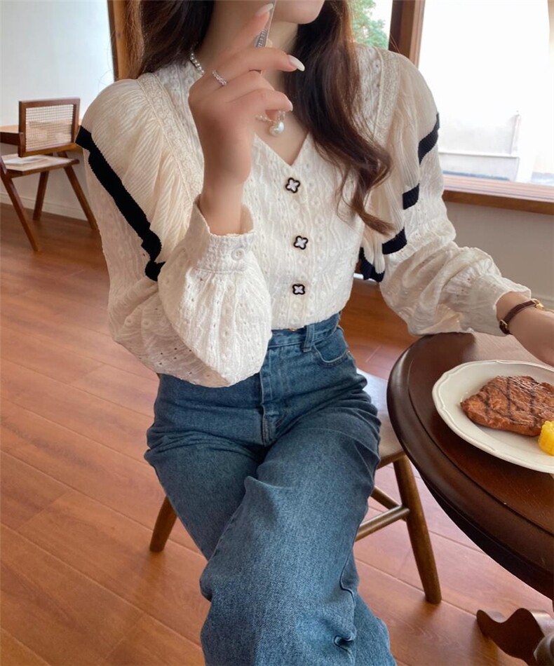 〈现货〉春季新款韩版蕾丝小衫，其它，MAN YU 蔓羽