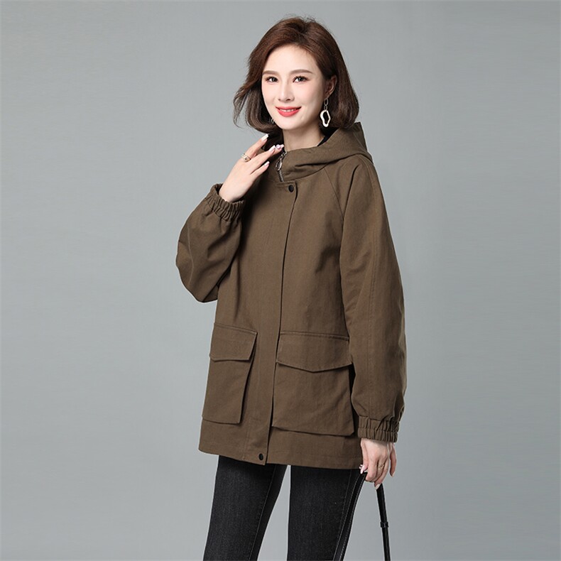 2023秋新款风衣外套纯棉款宽松型常规中长款584，女装风衣，秋牧寒烟