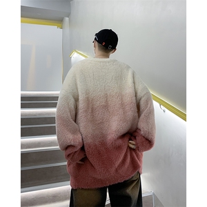 美式情侣毛衣秋冬款小众慵懒风圆领针织衫男潮MY0267-P63图片