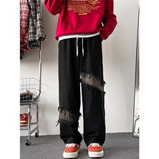 欧美高街vibe裤子男女秋冬款潮流痞帅牛仔裤工装直筒裤N2118-P45，男装牛仔裤，星座1008