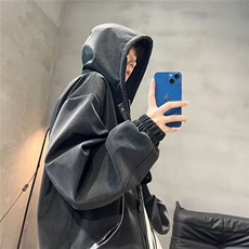 网图连帽皮衣夹克男JK587-特P80，男装夹克，星座1213