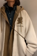 冬装假两件羊羔毛棉衣加厚棉服绣花外套A071-099-P125，男装棉衣，电商A071