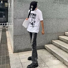 1506-1/K3061/P49风重磅水洗黑灰质感微喇ins修身牛仔裤男，男装牛仔裤，星座1506-1