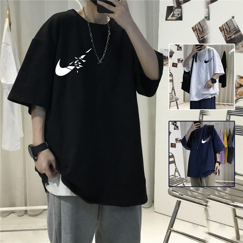 T001男女中性宽松短袖半截袖夏新男装TEE学生青少年圆领班服大码图片