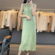 优雅气质秋装花边圆领羊毛套装裙简约时尚显瘦两件套，女装套装/套裙，鹿一羊绒