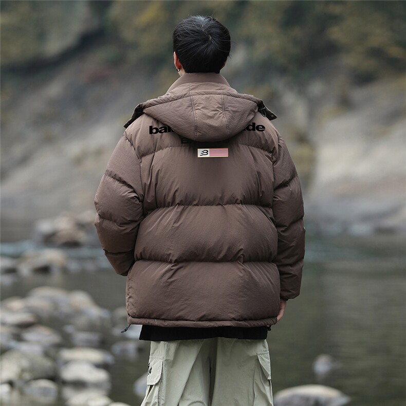 港风23新款冬季时尚百搭连帽加厚羽绒服外套YR63603P225控298,男装羽绒服,电商A268A