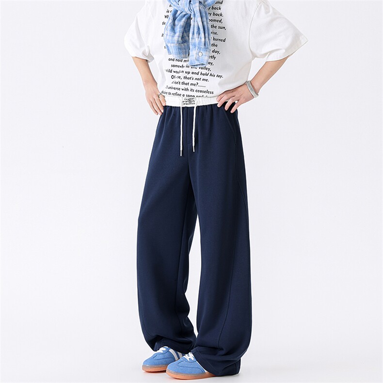 休闲裤男2025秋季新款港风宽松华棉弯刀裤K8558-特P40，男装休闲裤，星座214-9