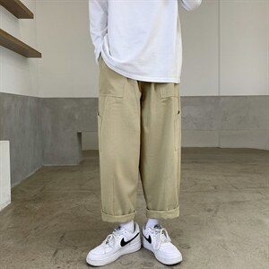 夏季日系复古工装裤男女街头直筒宽松休闲长裤阔腿裤insK6918-P28，男装工装外套，星座1008-2