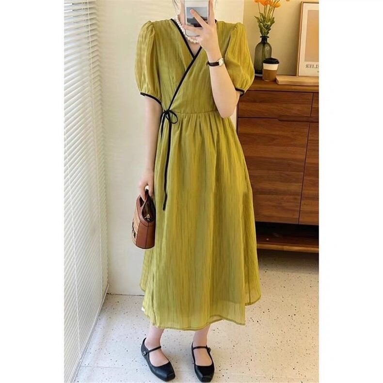 三色连衣裙美哦，女装连衣裙，欧妮卡蒂蔓