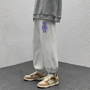 K13242-P35 可束脚加厚加绒运动裤男大码宽松直筒卫裤男图片