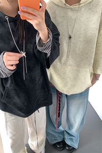 现货 DX10116-特批42 控78 七分袖痞帅链条设计连帽短袖T恤大码男图片