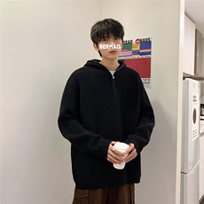 秋冬新款半拉链连帽毛衣男宽松休闲百搭针织衫ins潮牌31155-p55，男装针织衫/毛衣，星座1008