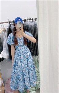 夏季印花连衣裙图片