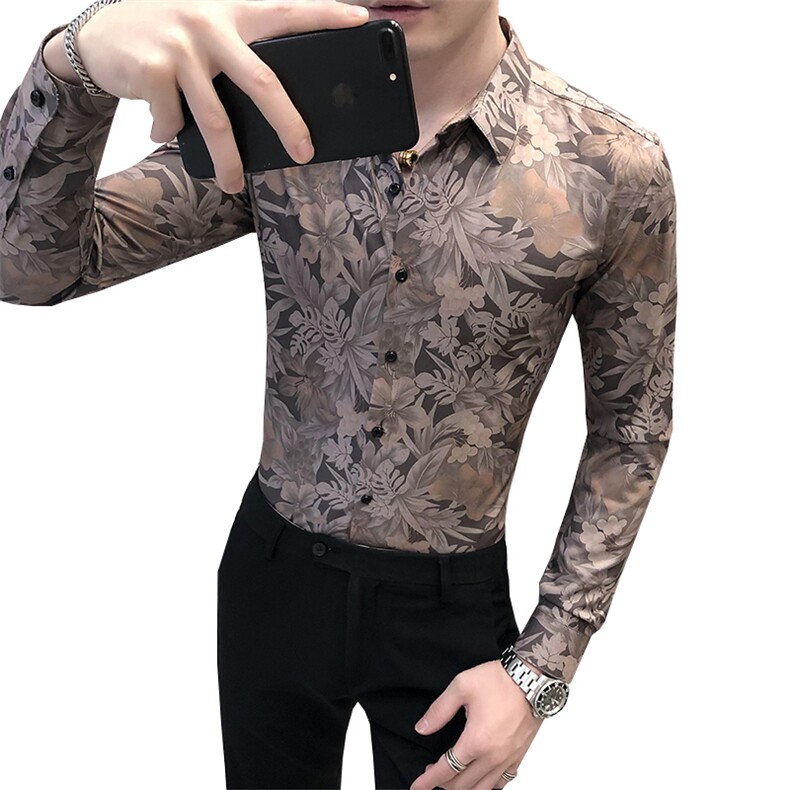 312A-5-286-P55长袖高级感秋季休闲英伦发型师韩版纯色男士衬衣,男装衬衫,星座312A-5