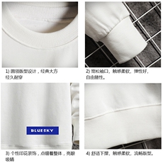 S6202-P28加绒款-P33秋季圆领卫衣男大码韩版宽松长袖外套网格，男装卫衣，电商A040A