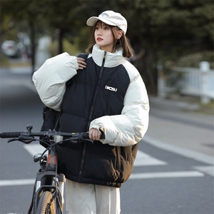 现货 抖音得物可供视频 三防加厚羽绒拼接棉衣外套面包棉服 86626图片
