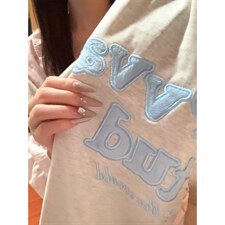 H1061-30原版刺绣夏季新款字母情侣宽松短袖T恤，男装T恤，星座617A-2