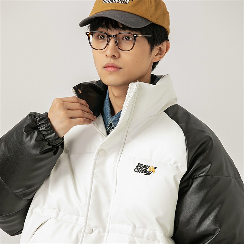 2026冬季新款男装日系潮牌拼色宽松休闲棉服加厚外套MY380-F148,男装棉衣,电商A101（原外27）