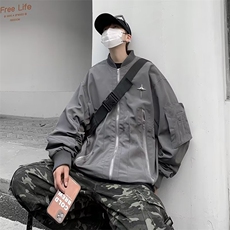 美式高级感工装棒球服外套男新款拉链多口袋夹克上衣1275-P60，男装夹克，星座910-5