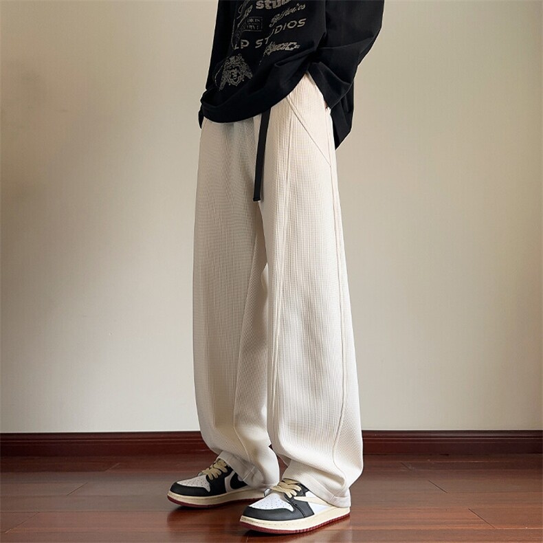 2025夏季新款内景小格子弯刀长裤M-5XLHK24935-特P35，男装休闲裤，电商A022