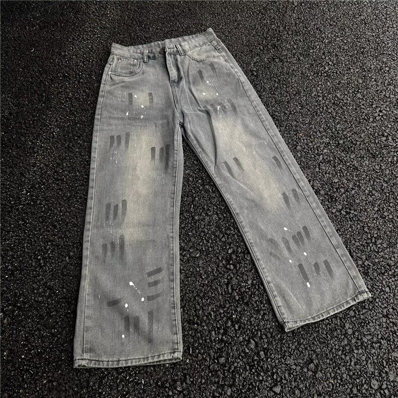 2026美式波点扎染高街vibe牛仔裤痞帅裤子复古直筒裤K70716-P47,男装牛仔裤,电商B245