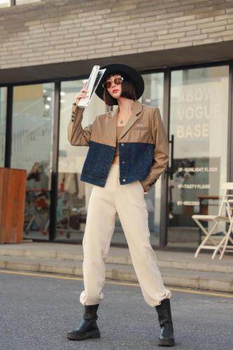 短款带标小西装，女装西装，C&B