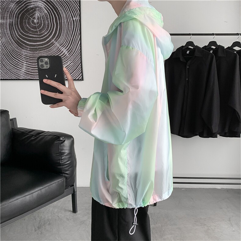 F3050/P38新款七彩防晒衣男夏季防晒服宽松遮阳运动薄款外套夹克,男装夹克,电商A141